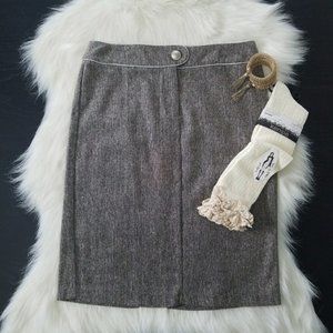 Classic Brown / Tan Tweed Pencil Skirt